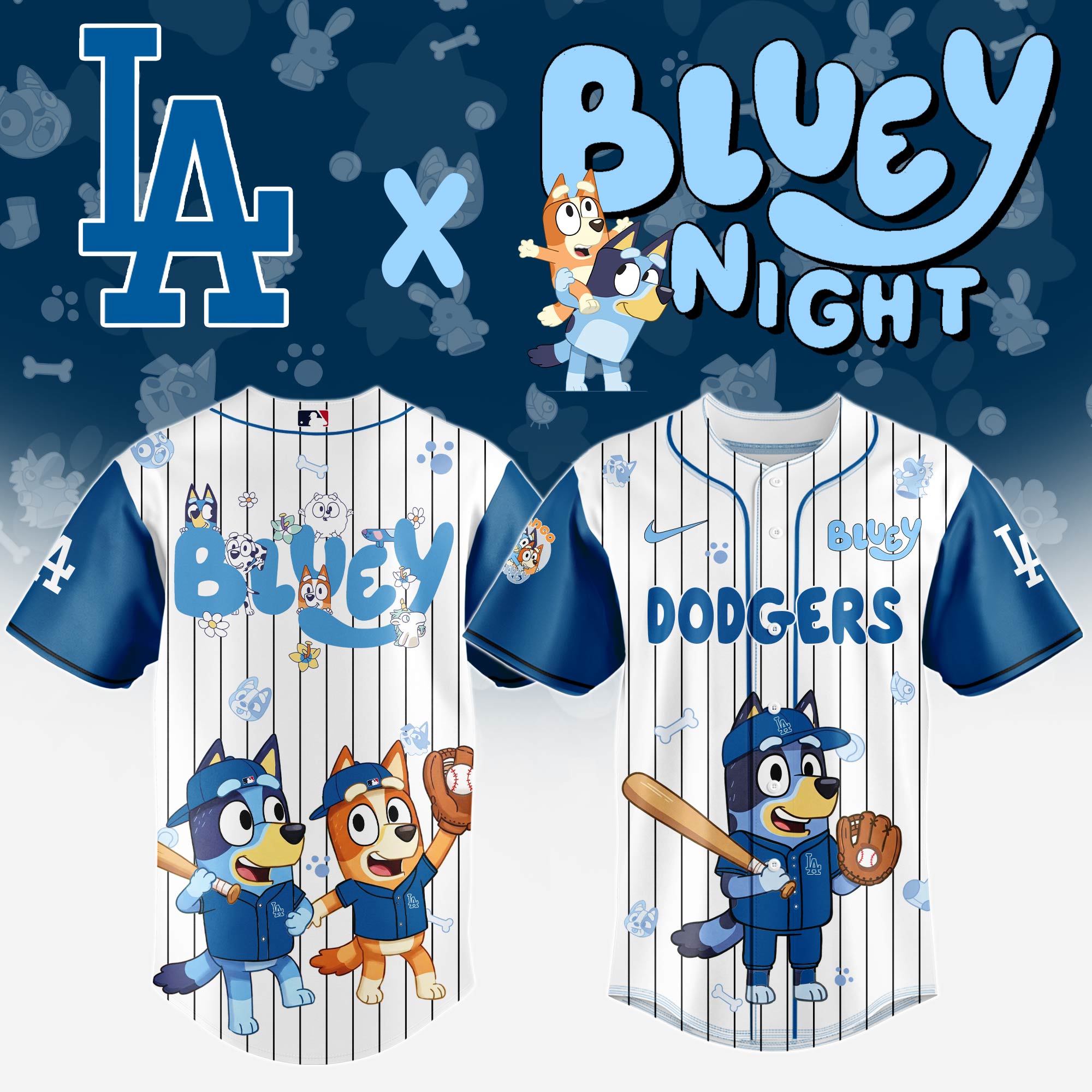 Los-Angeles-Dodgers-MLB-x-Bluey-And-Bingo-Special-Edition-Baseball-Jersey-2025-DBJ1013 Los Angeles Dodgers MLB x Bluey And Bingo Special Edition Baseball Jersey 2025 DBJ1013