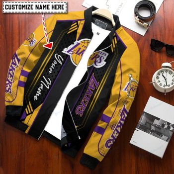 Los Angeles Lakers Personalized Bomber Jacket BJA1476