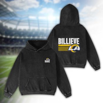 Los Angeles Rams BILLIEVE 2D Personalized Name/Number Washed Hoodie Vintage Hoodie