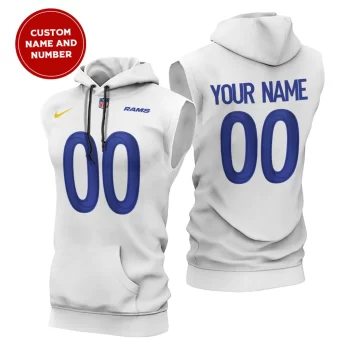 Los Angeles Rams Custom Name/Number Sleeveless Hoodies Player Hoodie