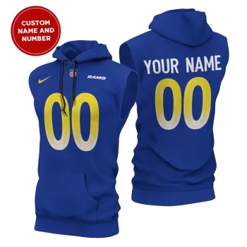 Los Angeles Rams Custom Name/Number Sleeveless Hoodies Player Hoodie