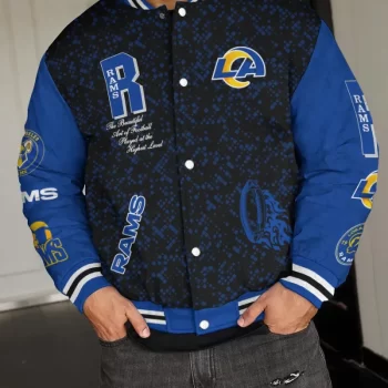 Los Angeles Rams National Football League Varsity Jacket Baseball Button Jacket BJA1388