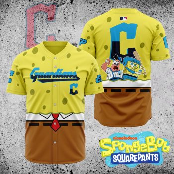 MLB Cleveland Guardians X SpongeBob SquarePants Baseball Jersey DBJ1422