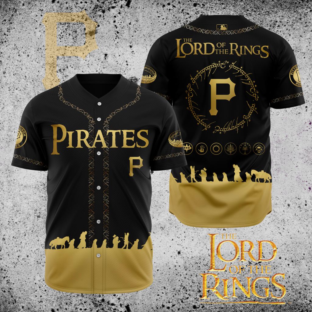 MLB-Pittsburgh-Pirates-X-The-Lord-Of-The-Rings-Baseball-Jersey-DBJ1099 MLB Pittsburgh Pirates X The Lord Of The Rings Baseball Jersey DBJ1099