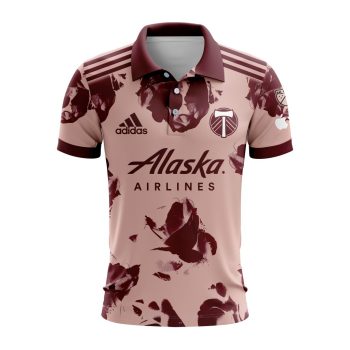 MLS Portland Timbers 2023 Away Heritage Rose Custom Polo Shirt