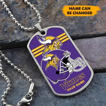 Minnesota Vikings Personalized Dog Tag Necklace