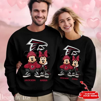 NFL Atlanta Falcons Couple Sweater Custom Name Gifts For Lovers