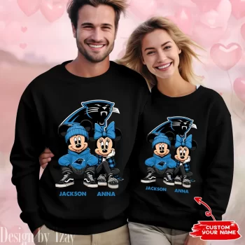 NFL Carolina Panthers Couple Sweater Custom Name Gifts For Lovers