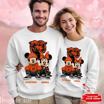 NFL Chicago Bears Couple Sweater Custom Name Gifts For Lovers