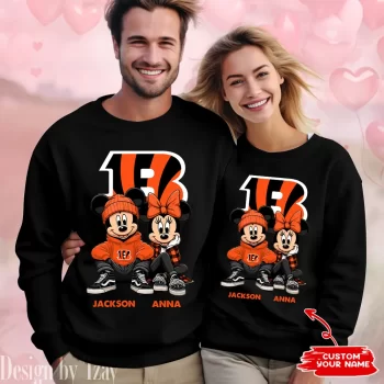 NFL Cincinnati Bengals Couple Sweater Custom Name Gifts For Lovers