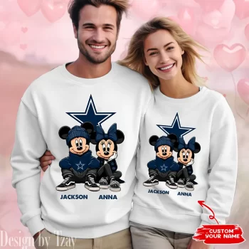 NFL Dallas Cowboys Couple Sweater Custom Name Gifts For Lovers