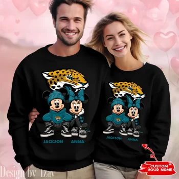 NFL Jacksonville Jaguars Couple Sweater Custom Name Gifts For Lovers