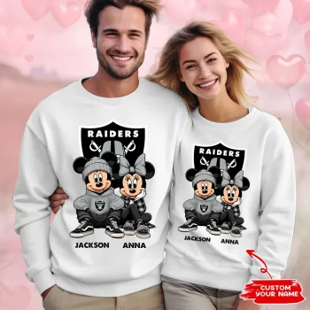 NFL Las Vegas Raiders Couple Sweater Custom Name Gifts For Lovers