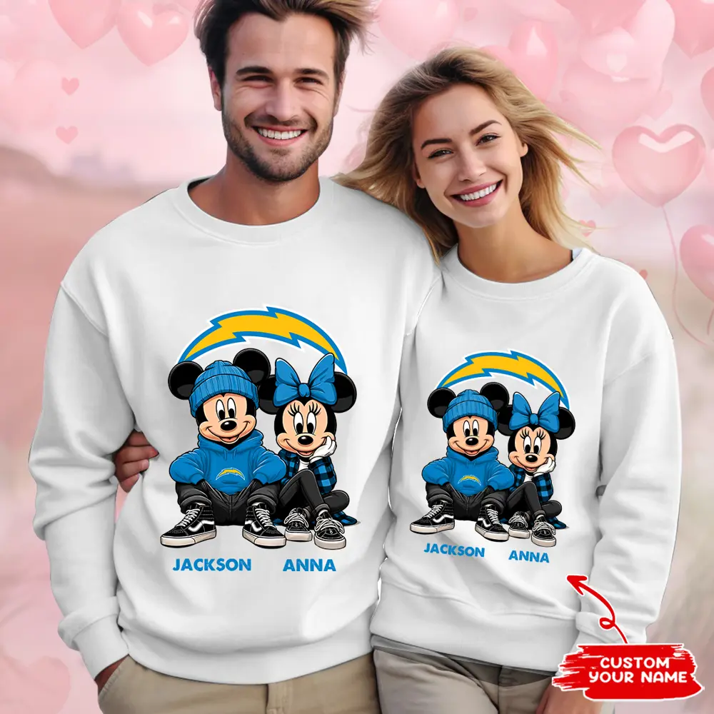 NFL-Los-Angeles-Chargers-Couple-Sweater-Custom-Name-Gifts-For-Lovers-1
