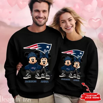 NFL New England Patriots Couple Sweater Custom Name Gifts For Lovers