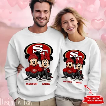 NFL San Francisco 49ers Couple Sweater Custom Name Gifts For Lovers