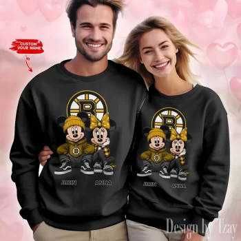 NHL Boston Bruins Couple Sweater Custom Name Gifts For Lovers