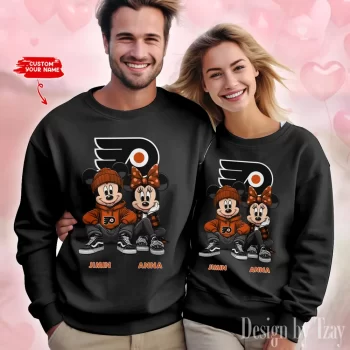NHL Philadelphia Flyers Couple Sweater Custom Name Gifts For Lovers