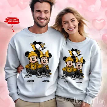 NHL Pittsburgh Penguins Couple Sweater Custom Name Gifts For Lovers