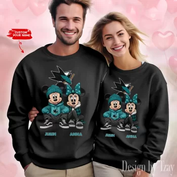 NHL San Jose Sharks Couple Sweater Custom Name Gifts For Lovers
