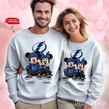 NHL Tampa Bay Lightning Couple Sweater Custom Name Gifts For Lovers