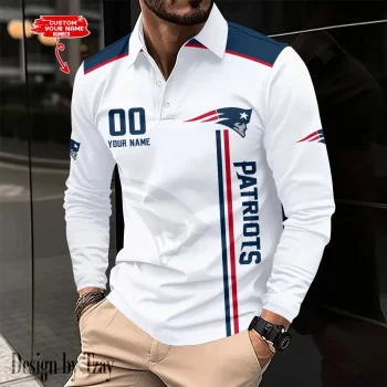 New England Patriots Long Sleeve Polo Shirt