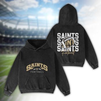 New Orleans Saints Football 2D Washed Hoodie