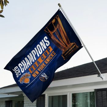 New York Knicks 2025 NBA Cup Champions 3D Double-side House Flag Outdoor Flag