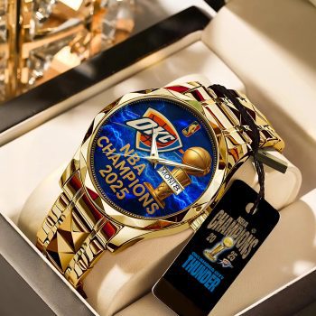 Oklahoma City Thunder 2025 NBA Champions Alloy Luxury Quartz Watch GNW1548
