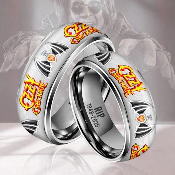 Ozzy Osbourne Custom Alloy Ring Laser Engraving Ring RNG1310