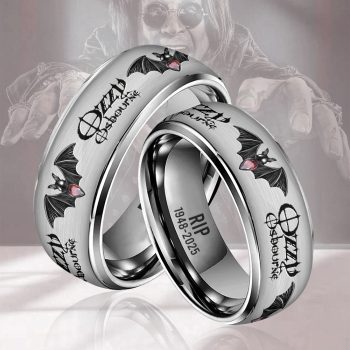Ozzy Osbourne Custom Alloy Ring Laser Engraving Ring RNG1324