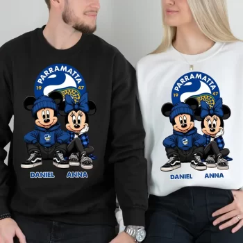 Parramatta Eels NRL Couple Sweater Hoodie Shirt Custom Name Gifts For Lovers