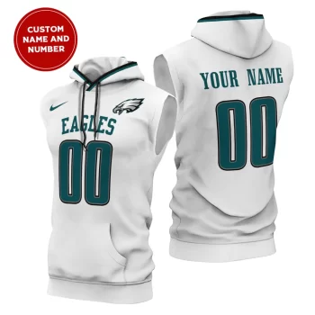Philadelphia Eagles Custom Name/Number Sleeveless Hoodies Player Hoodie