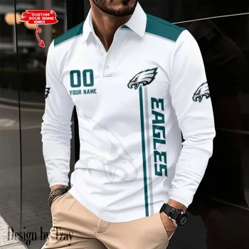 Philadelphia Eagles Long Sleeve Polo Shirt
