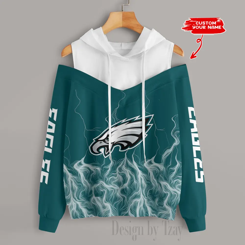 Philadelphia-Eagles-Slime-Off-Shoulder-Hooded-Sweatshirt-For-Women-1