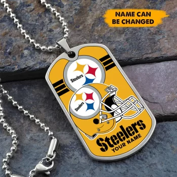 Pittsburgh Steelers Personalized Dog Tag Necklace