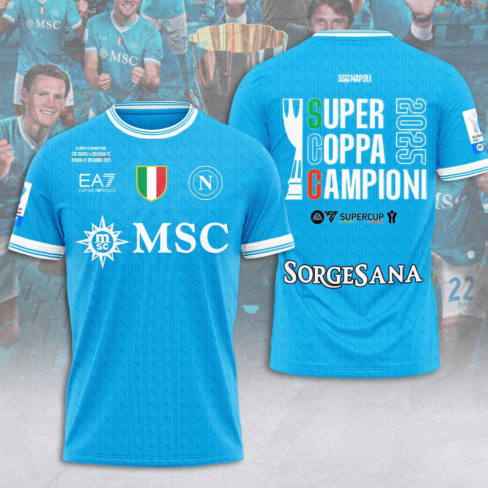 S.S.C.-Napoli-2025-Italian-Super-Cup-Champions-Unisex-Performance-T-Shirt-NEG2004 S.S.C. Napoli 2025 Italian Super Cup Champions Unisex Performance T-Shirt NEG2004
