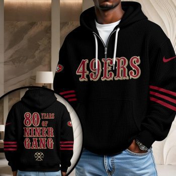 San Francisco 49ers 80th Anniversary 2026 3D Unisex Waffle Hoodie NEG2295