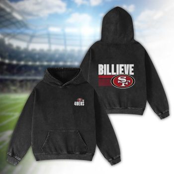 San Francisco 49ers BILLIEVE 2D Personalized Name/Number Washed Hoodie Vintage Hoodie