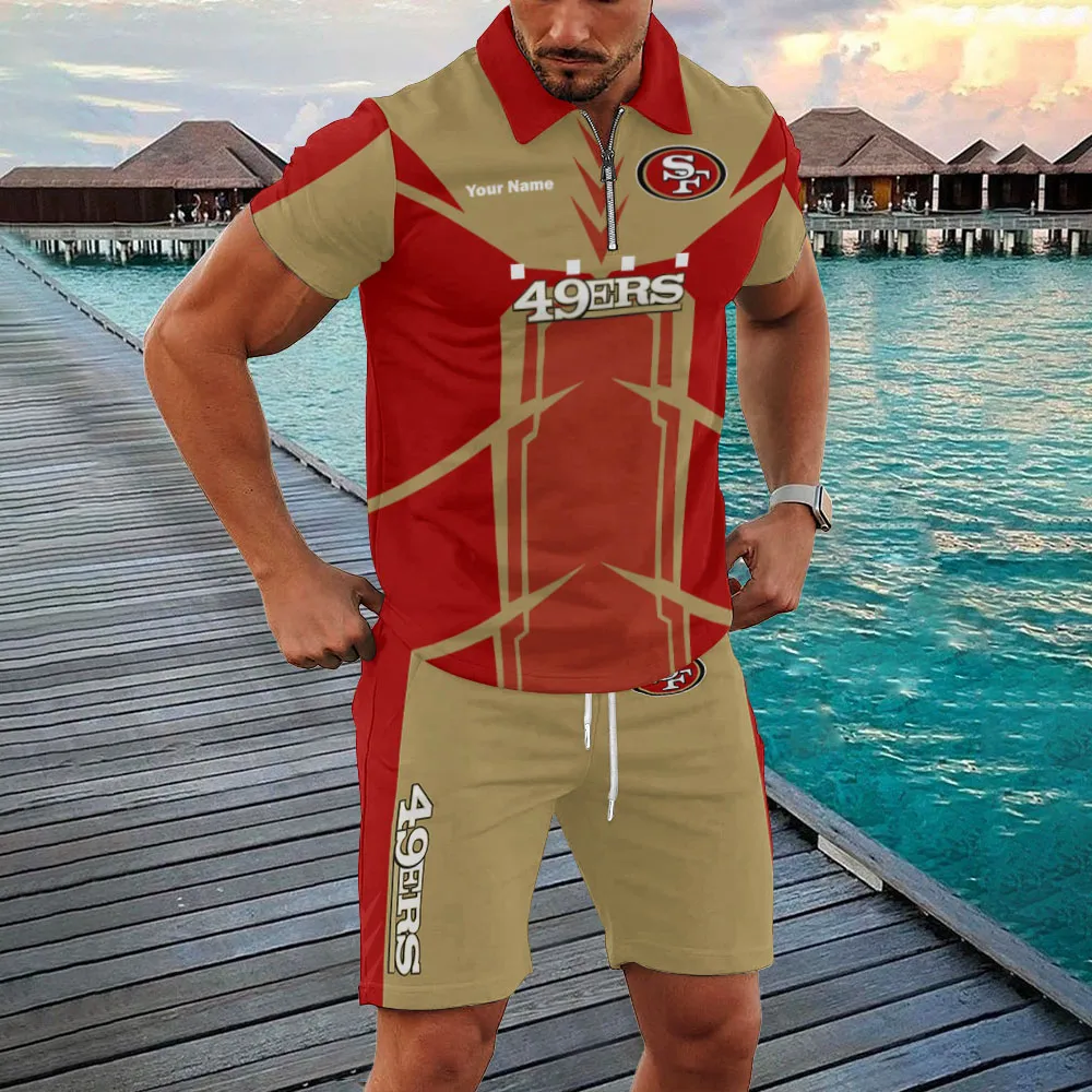 Zip Polo Shirt Sets
