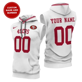 San Francisco 49ers Custom Name/Number Sleeveless Hoodies Player Hoodie