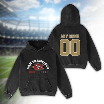 San Francisco 49ers Established 2D Personalized Name/Number Washed Hoodie Vintage Hoodie