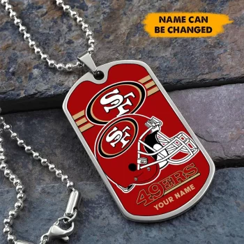 San Francisco 49ers Personalized Dog Tag Necklace