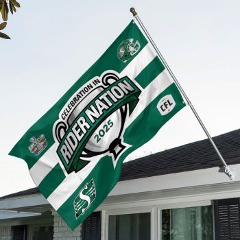 Saskatchewan Roughriders 2025 Grey Cup Champions 3D Double-side House Flag Outdoor Flag