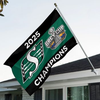 Saskatchewan Roughriders 2025 Grey Cup Champions 3D Double-side House Flag Outdoor Flag