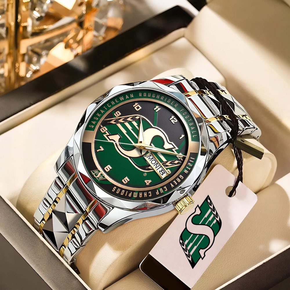 Saskatchewan-Roughriders-2025-Grey-Cup-Champions-Alloy-Luxury-Quartz-Watch-GNW1132 Saskatchewan Roughriders 2025 Grey Cup Champions Alloy Luxury Quartz Watch GNW1132