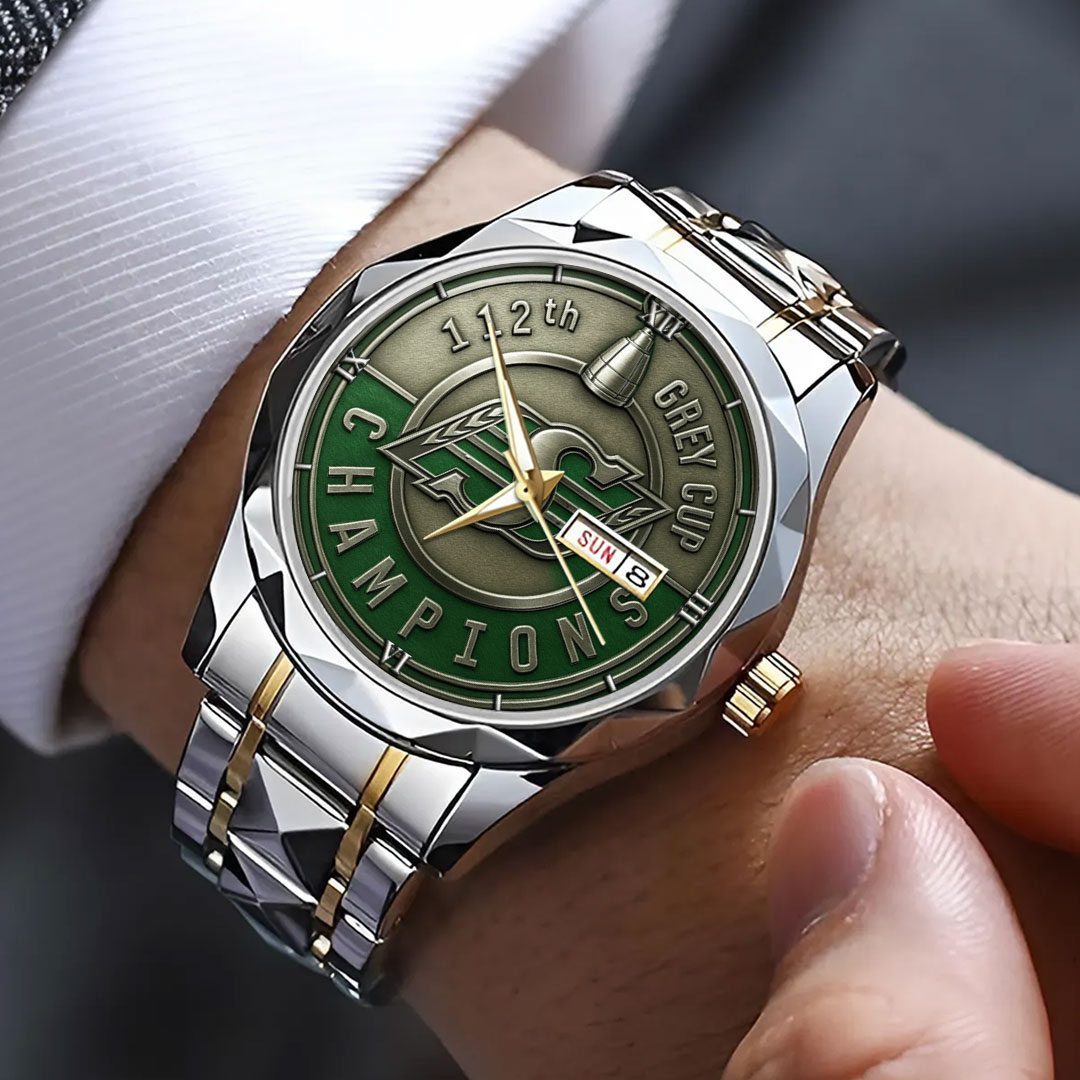 Saskatchewan-Roughriders-2025-Grey-Cup-Champions-Alloy-Luxury-Quartz-Watch-GNW1143-2