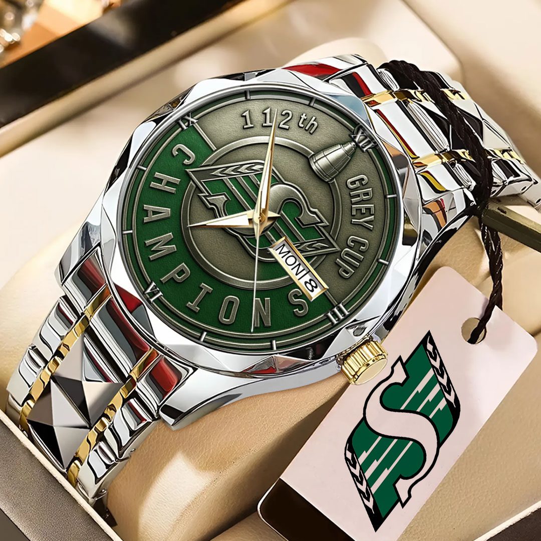 Saskatchewan-Roughriders-2025-Grey-Cup-Champions-Alloy-Luxury-Quartz-Watch-GNW1143 Saskatchewan Roughriders 2025 Grey Cup Champions Alloy Luxury Quartz Watch GNW1143