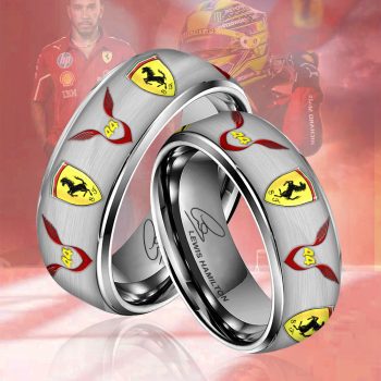 Scuderia Ferrari x Lewis Hamilton Custom Alloy Ring Laser Engraving Ring RNG1227