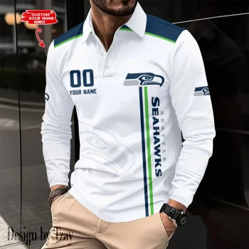 Seattle Seahawks Long Sleeve Polo Shirt